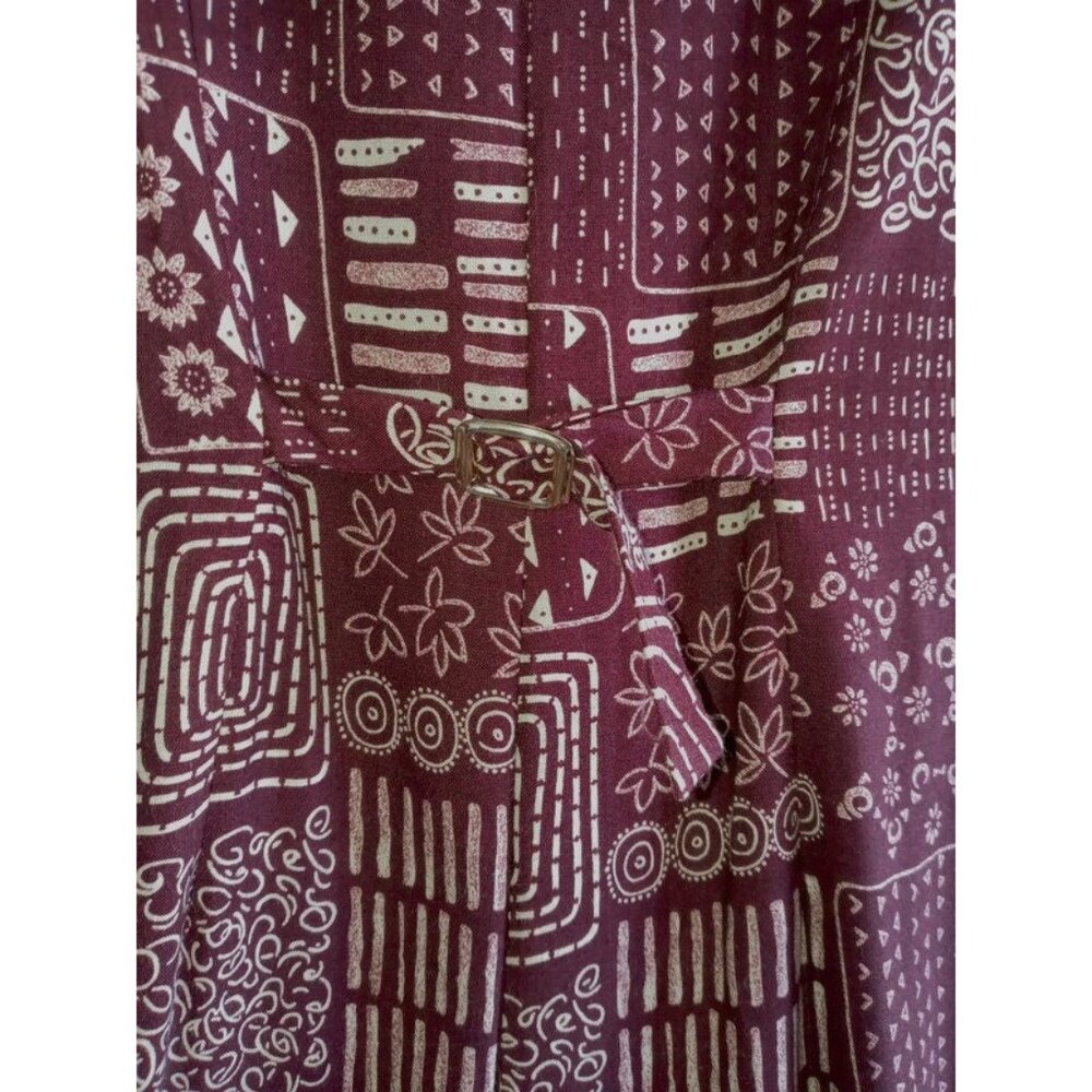 Vintage Jumpsuit Romper Womens Size 11 / 12 Floral Ethnic Tribal Jumper by Break - Picture 8 of 10